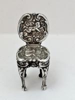 Edwardian, Miniature Silver Chair, Levi & Salaman, B'ham 1902 (3 of 10) Edwardian, Miniature Silver Chair, Levi & Salaman, B'ham 1902 (3 of 10)