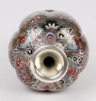Oriental, Chinese / Japanese Exceptional Silver Metal Cloisonne Vase (8 of 25) Oriental, Chinese / Japanese Exceptional Silver Metal Cloisonne Vase (8 of 25)