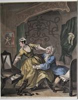 William Hogarth, Pair of Original Prints, Later Hand Colour, Before and After Engraved 1736 (2 of 10) William Hogarth, Pair of Original Prints, Later Hand Colour, Before and After Engraved 1736 (2 of 10)