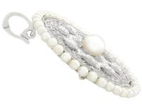 1.38 ct Diamond and Seed Pearl, Platinum Pendant / Brooch - Antique Italian Circa 1900 (6 of 12) 1.38 ct Diamond and Seed Pearl, Platinum Pendant / Brooch - Antique Italian Circa 1900 (6 of 12)