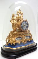 Stunning Complete French Mantel Clock Under Dome with Base Figural Sevres Mantle Clock. (6 of 10) Stunning Complete French Mantel Clock Under Dome with Base Figural Sevres Mantle Clock. (6 of 10)