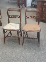Pair of Brass Inlaid Chairs