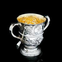 Georgian Solid Silver Loving Cup / Two Handled Cup - London 1748 (19 of 28) Georgian Solid Silver Loving Cup / Two Handled Cup - London 1748 (19 of 28)