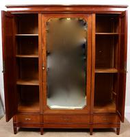 French Triple Wardrobe 19th Century Mahogany Mirrored (4 of 12) French Triple Wardrobe 19th Century Mahogany Mirrored (4 of 12)