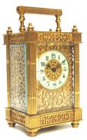 Fantastic French 8-day Fleur De Lis Decorated Panel 8-day Carriage Clock Timepiece c1890 (2 of 10) Fantastic French 8-day Fleur De Lis Decorated Panel 8-day Carriage Clock Timepiece c1890 (2 of 10)