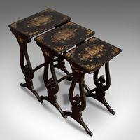 Antique Nest Of Occasional Tables, Oriental, Trio, Japanned, Victorian c.1880 (12 of 12) Antique Nest Of Occasional Tables, Oriental, Trio, Japanned, Victorian c.1880 (12 of 12)