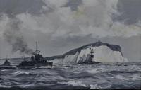 Montague Dawson '1890-1973' British Destroyer Passing the Needles, Isle of Wight (2 of 3) Montague Dawson '1890-1973' British Destroyer Passing the Needles, Isle of Wight (2 of 3)