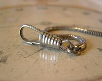 Vintage Pocket Watch Chain 1970s Silver Chrome Snake Link With Dog Clip & Button Hole Fob (6 of 7) Vintage Pocket Watch Chain 1970s Silver Chrome Snake Link With Dog Clip & Button Hole Fob (6 of 7)