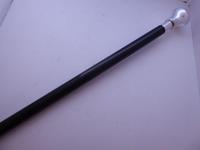 Italian Walking Stick Cane Solid 925 Silver Pommel Ebony Wood Shaft (3 of 8) Italian Walking Stick Cane Solid 925 Silver Pommel Ebony Wood Shaft (3 of 8)