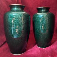 Taisho Period Pair of Japanese Cloisonne Vases (6 of 8) Taisho Period Pair of Japanese Cloisonne Vases (6 of 8)