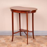 Edwardian Inlaid Mahogany Kidney Shape Occasional Table (9 of 15) Edwardian Inlaid Mahogany Kidney Shape Occasional Table (9 of 15)