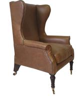 19th Century Pair of Wingback Leather Armchairs (2 of 6) 19th Century Pair of Wingback Leather Armchairs (2 of 6)