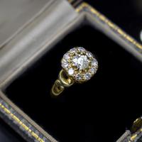 Antique Victorian Old Cut Diamond Cluster 18ct 18K Yellow Gold Ring 1.0ct total (9 of 9) Antique Victorian Old Cut Diamond Cluster 18ct 18K Yellow Gold Ring 1.0ct total (9 of 9)