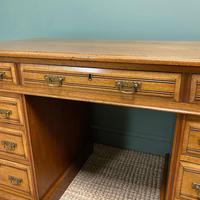 Victorian Walnut Antique Pedestal Desk (3 of 8) Victorian Walnut Antique Pedestal Desk (3 of 8)