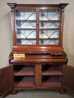 19th Century Figured Mahogany Cylinder Bureau Bookcase (4 of 12) 19th Century Figured Mahogany Cylinder Bureau Bookcase (4 of 12)