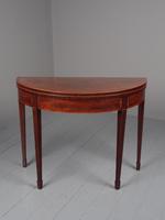 Matched Pair of George III Inlaid Mahogany Demi Lune Tables (6 of 19) Matched Pair of George III Inlaid Mahogany Demi Lune Tables (6 of 19)