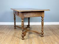 19th Century Single-Drawer Serpentine Stretcher Dining Table (5 of 8) 19th Century Single-Drawer Serpentine Stretcher Dining Table (5 of 8)