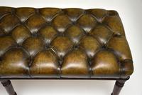 Antique Deep Buttoned Leather & Mahogany Stool (4 of 8) Antique Deep Buttoned Leather & Mahogany Stool (4 of 8)