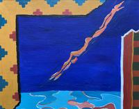 20th Century - British - Contemporary - Abstract Oil Painting of Naked Diver (5 of 11) 20th Century - British - Contemporary - Abstract Oil Painting of Naked Diver (5 of 11)