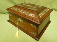 Large Inlaid Rosewood Jewellery / Table Box c.1835 (12 of 12) Large Inlaid Rosewood Jewellery / Table Box c.1835 (12 of 12)