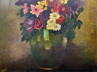 Large 19th Century French Farmhouse Impressionist Still Life Floral Oil Painting Signed (5 of 12) Large 19th Century French Farmhouse Impressionist Still Life Floral Oil Painting Signed (5 of 12)