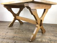 Solid Oak Table on X Frame Base (8 of 9) Solid Oak Table on X Frame Base (8 of 9)