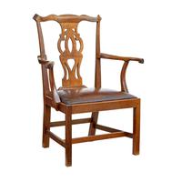 19th Century Shepherds Crook Oak Armchair (1 of 8)