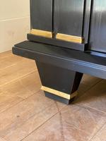 Jacques Adnet French Art Deco Modernist Ebonised Enfilade Sideboard with Gilt Bronze Mounts (5 of 12) Jacques Adnet French Art Deco Modernist Ebonised Enfilade Sideboard with Gilt Bronze Mounts (5 of 12)