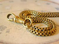 Victorian Pocket Watch Chain 1890s Antique Brass Double Albert With T Bar (10 of 11) Victorian Pocket Watch Chain 1890s Antique Brass Double Albert With T Bar (10 of 11)