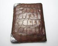 Victorian 1896 Solid Sterling Silver Mounted Crocodile Skin Leather Antique Wallet Purse Case. English Hallmarked (2 of 5) Victorian 1896 Solid Sterling Silver Mounted Crocodile Skin Leather Antique Wallet Purse Case. English Hallmarked (2 of 5)