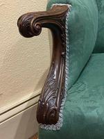 George II Style Solid Mahogany Ornately Carved Wing Armchair (4 of 10) George II Style Solid Mahogany Ornately Carved Wing Armchair (4 of 10)