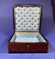 Victorian French Burr Cedar Jewellery Box with Inlay & Original Interior (11 of 13) Victorian French Burr Cedar Jewellery Box with Inlay & Original Interior (11 of 13)