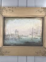 Antique Georgian or Early Victorian Landscape Oil Painting of Boats in Harbour by John Wilson Ewbank 2 of 2 (3 of 10) Antique Georgian or Early Victorian Landscape Oil Painting of Boats in Harbour by John Wilson Ewbank 2 of 2 (3 of 10)