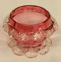 Antique Cranberry Glass Frilled Salt (3 of 5) Antique Cranberry Glass Frilled Salt (3 of 5)