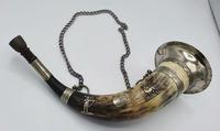Early 20th Century Hunter Horn with Silver Plated Mounts (2 of 3) Early 20th Century Hunter Horn with Silver Plated Mounts (2 of 3)