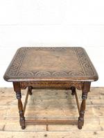 Early 20th Century Antique Oak Carved Side Table (8 of 10) Early 20th Century Antique Oak Carved Side Table (8 of 10)