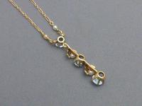 9ct Gold, Blue Zircon & Pearl Necklace (6 of 7) 9ct Gold, Blue Zircon & Pearl Necklace (6 of 7)