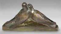 Joseph D'Aste Bronze Pair of Doves (3 of 4) Joseph D'Aste Bronze Pair of Doves (3 of 4)