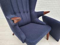 Danish design "Teddy bear" chair, 70s, wool, teak wood, reupholstered (5 of 16) Danish design "Teddy bear" chair, 70s, wool, teak wood, reupholstered (5 of 16)