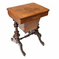 Victorian Sewing Table Antique Burr Walnut 1860 Side Tables (3 of 11) Victorian Sewing Table Antique Burr Walnut 1860 Side Tables (3 of 11)