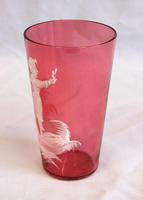 Mary Gregory Antique Cranberry Glass Tot (3 of 4) Mary Gregory Antique Cranberry Glass Tot (3 of 4)