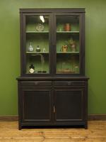 Antique Black Painted Bookcase Dresser Cabinet with Glazed Top, Lockable, Gothic (14 of 14) Antique Black Painted Bookcase Dresser Cabinet with Glazed Top, Lockable, Gothic (14 of 14)