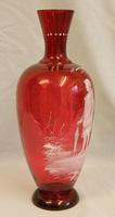 Antique Large Mary Gregory Ruby Cranberry Vase (5 of 6) Antique Large Mary Gregory Ruby Cranberry Vase (5 of 6)