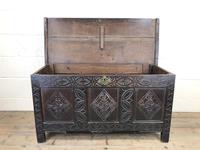 Antique 18th Century Carved Oak Coffer (M-1635) (11 of 13) Antique 18th Century Carved Oak Coffer (M-1635) (11 of 13)