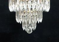 Italian Art Deco Three Tier Crystal Glass Chandelier with Sphere (6 of 7) Italian Art Deco Three Tier Crystal Glass Chandelier with Sphere (6 of 7)