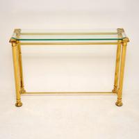1970’s Vintage Brass & Glass Console Table (3 of 8) 1970’s Vintage Brass & Glass Console Table (3 of 8)