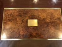 Burr Walnut Brass Inlaid Writing Box (14 of 17) Burr Walnut Brass Inlaid Writing Box (14 of 17)