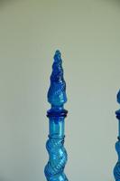 Pair of Depose Blue Glass Genie Bottles (6 of 10) Pair of Depose Blue Glass Genie Bottles (6 of 10)