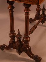 Super Quality Victorian Burr Walnut & Marquetry Card Table (6 of 12) Super Quality Victorian Burr Walnut & Marquetry Card Table (6 of 12)