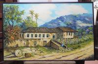 Large oil on canvas tropical sunshine view Brazilian artist Chediac (2 of 10) Large oil on canvas tropical sunshine view Brazilian artist Chediac (2 of 10)